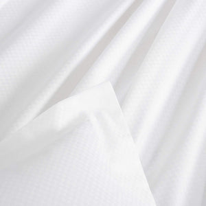 Checkered Sateen Pillow Sham Set of 2 – Standard Size, 100% Cotton, White