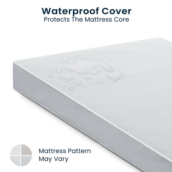 Firm Fiber Core Crib & Toddler Mattress – Dual Sided, Waterproof, GREENGUARD Gold Certified