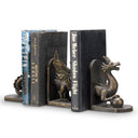 Dragon Bookend Set – Cast Resin, Bronze Finish