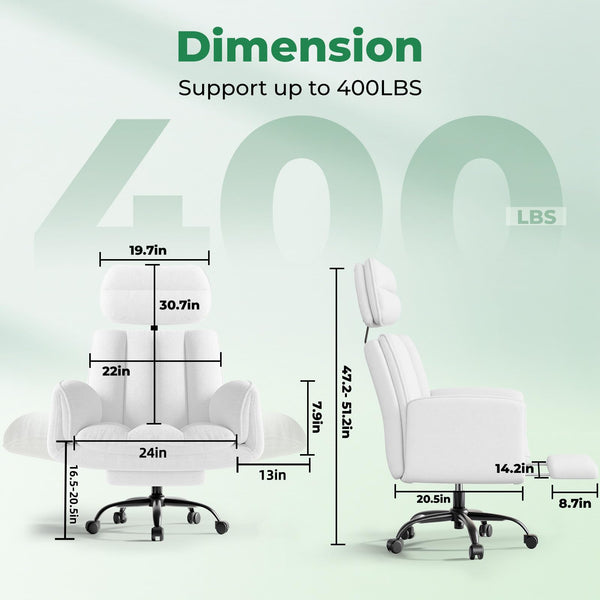 Criss Cross Office Chair with Armrests, Footrest & Wheels