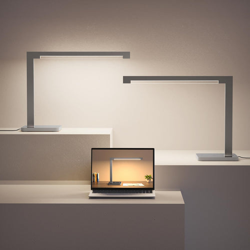LED Desk Lamp with Charging Station & Type-C Port – 2 Pack