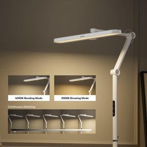 Dimmable LED Floor Lamp with Swivel Arm