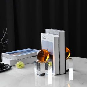 Crystal Bookends Set of 2 with Gift Box