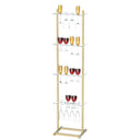 4-Tier Acrylic Champagne Wall Stand – 32 Glass Holder, Golden
