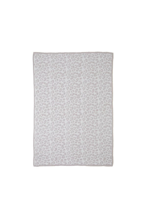 CozyChic Throw Blanket – Leopard Animal Print, 54" x 72", Cream-Stone