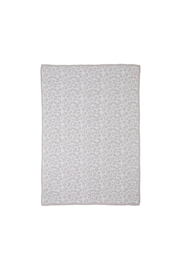 CozyChic Throw Blanket – Leopard Animal Print, 54" x 72", Cream-Stone