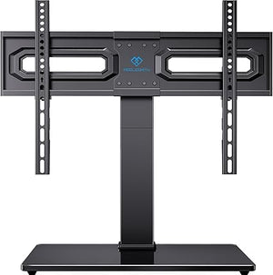 Universal Swivel TV Stand with Tempered Glass Base