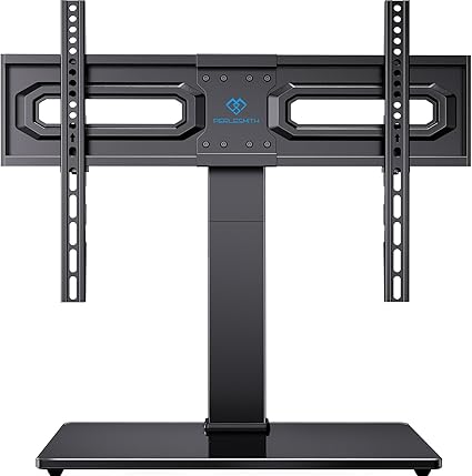 Universal Swivel TV Stand with Tempered Glass Base