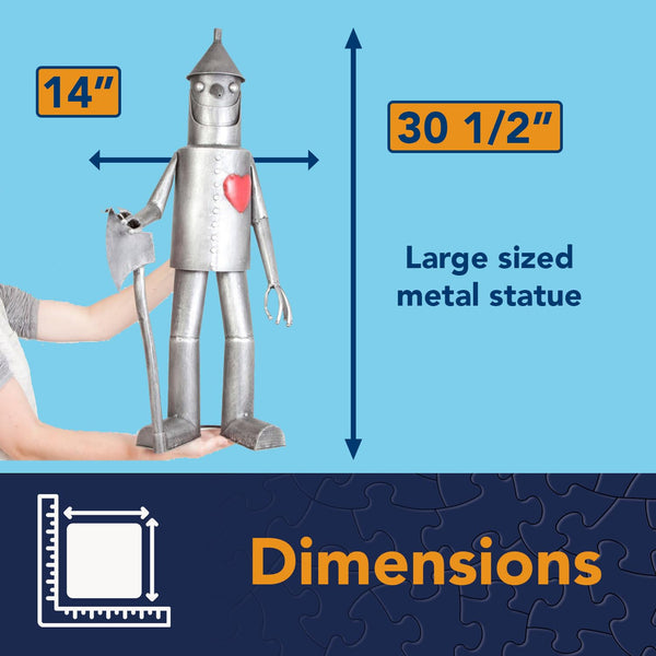 Tin Woodsman Metal Garden Statue – Whimsical Outdoor Yard Art
