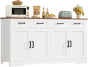 Buffet Cabinet with Storage — 4-Door Sideboard with Adjustable Shelves