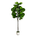 6ft Artificial Fiddle Leaf Fig Tree with Planter