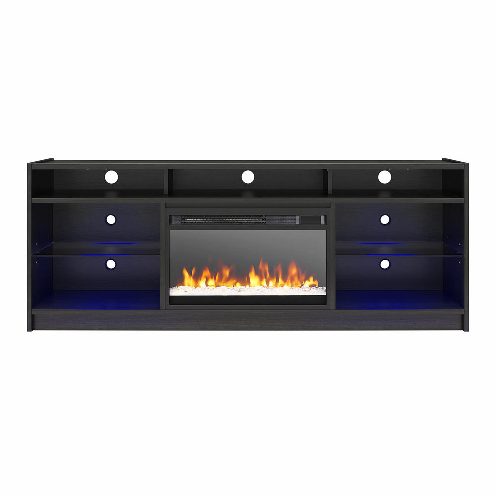 Fireplace TV Stand with LED Lights & Electric Heater – Fits TVs up to 65"