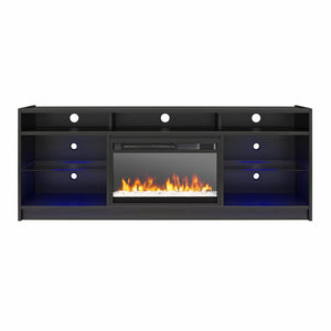 Fireplace TV Stand with LED Lights & Electric Heater – Fits TVs up to 65"