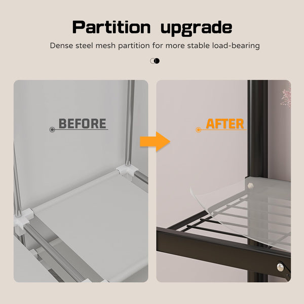 Portable Wardrobe Closet with Metal Frame