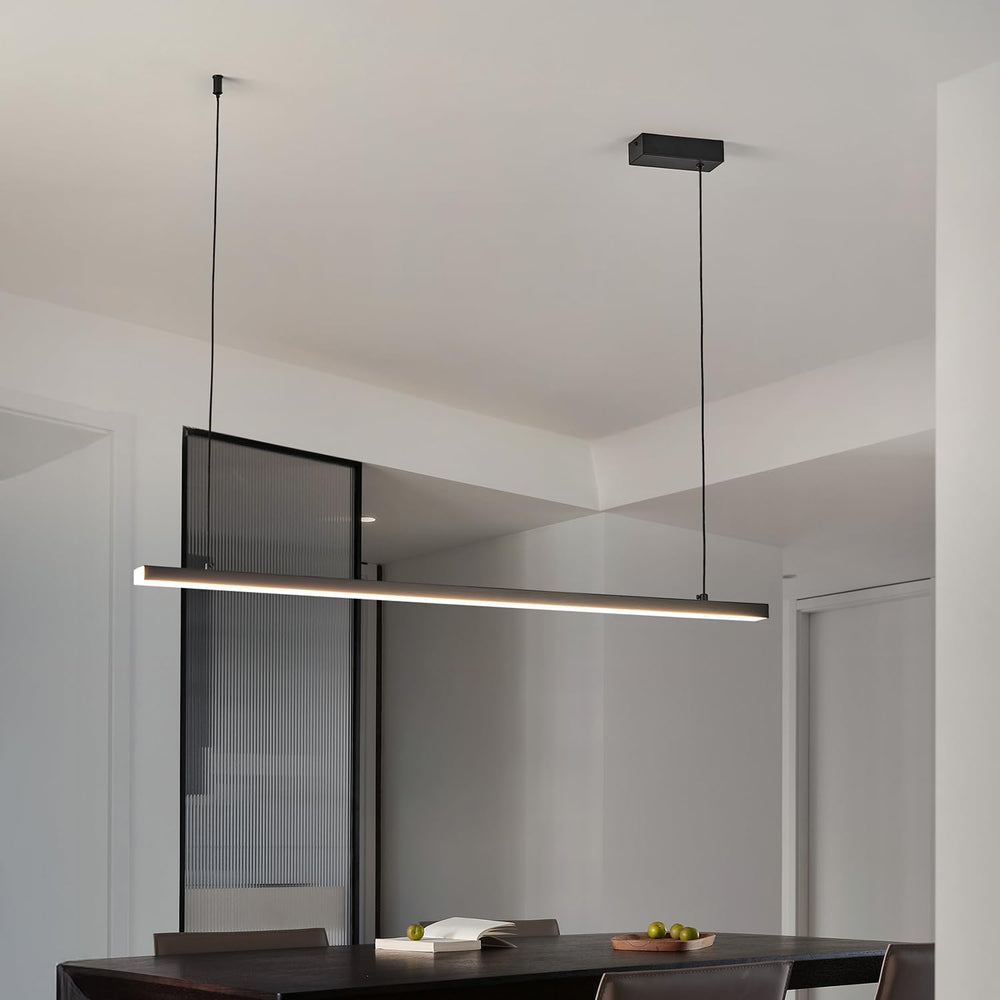 LED Linear Chandelier with Adjustable Color Temperature 3000K–6000K