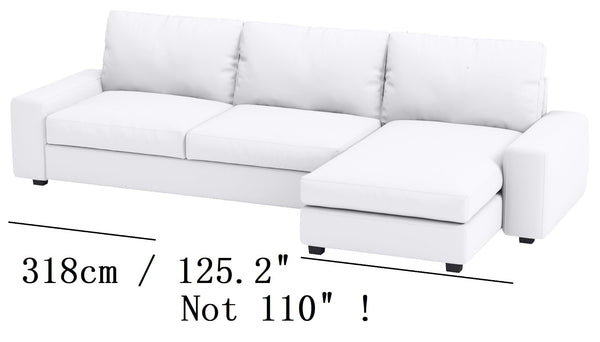 Kivik Sofa with Chaise Sectional Slipcover – Polyester Beige