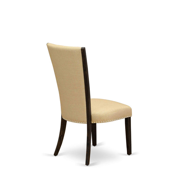 7-Piece Round Dining Table Set with 6 Upholstered Chairs