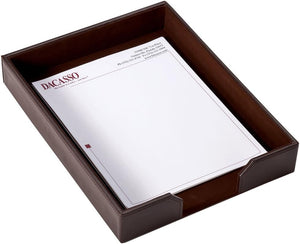 Bonded Leather Desk Set – 5-Piece Office Organizer
