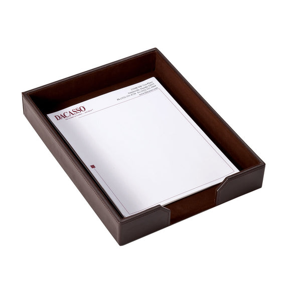 Bonded Leather Desk Set – 5-Piece Office Organizer