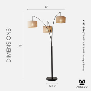 Triple Shade Arc Floor Lamp