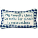Needlepoint Decorative Throw Pillow – Blue, 8" x 14"