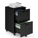 2-Drawer Rolling Filing Cabinet with Printer Stand