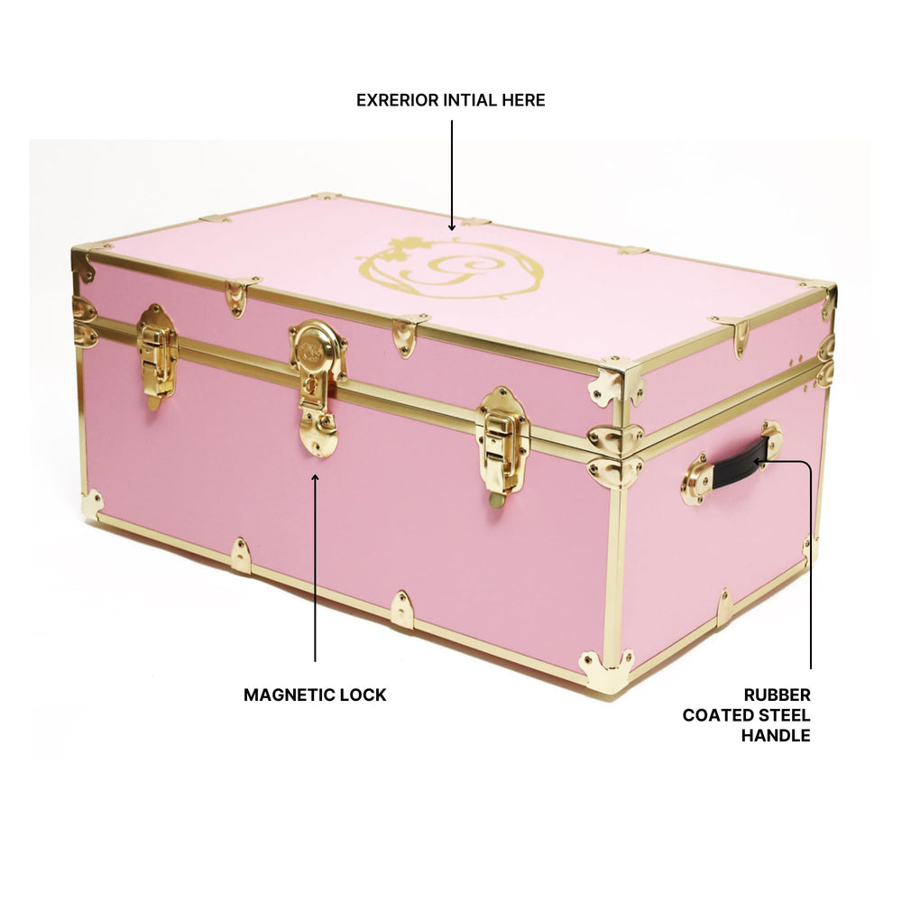 Storage Trunk Footlocker with Locking Lid