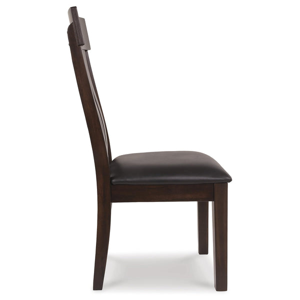 Faux Leather Rake Back Dining Chairs Set of 2