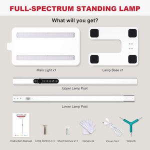 150W Full-Spectrum LED Floor Lamp, 11000LM Dimmable 4000K, Motion Sensor & Nightlight, 79"