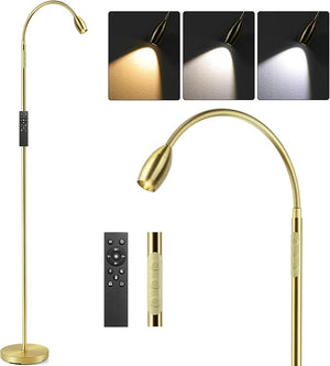 Gooseneck LED Floor Lamp with Remote & Touch Control