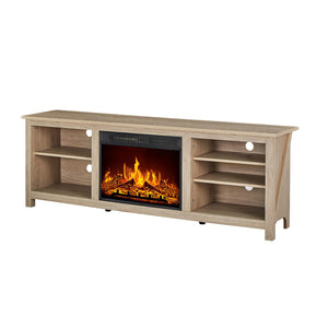 70" Fireplace TV Stand with Electric Fireplace