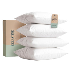 Microfiber Bed Pillows Set of 4 – Down Alternative, Queen & King