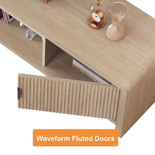 63-Inch Fluted-Door TV Stand & Entertainment Center