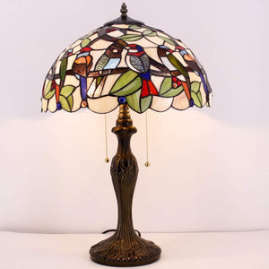 Tiffany Stained Glass Table Lamp – Double Birds