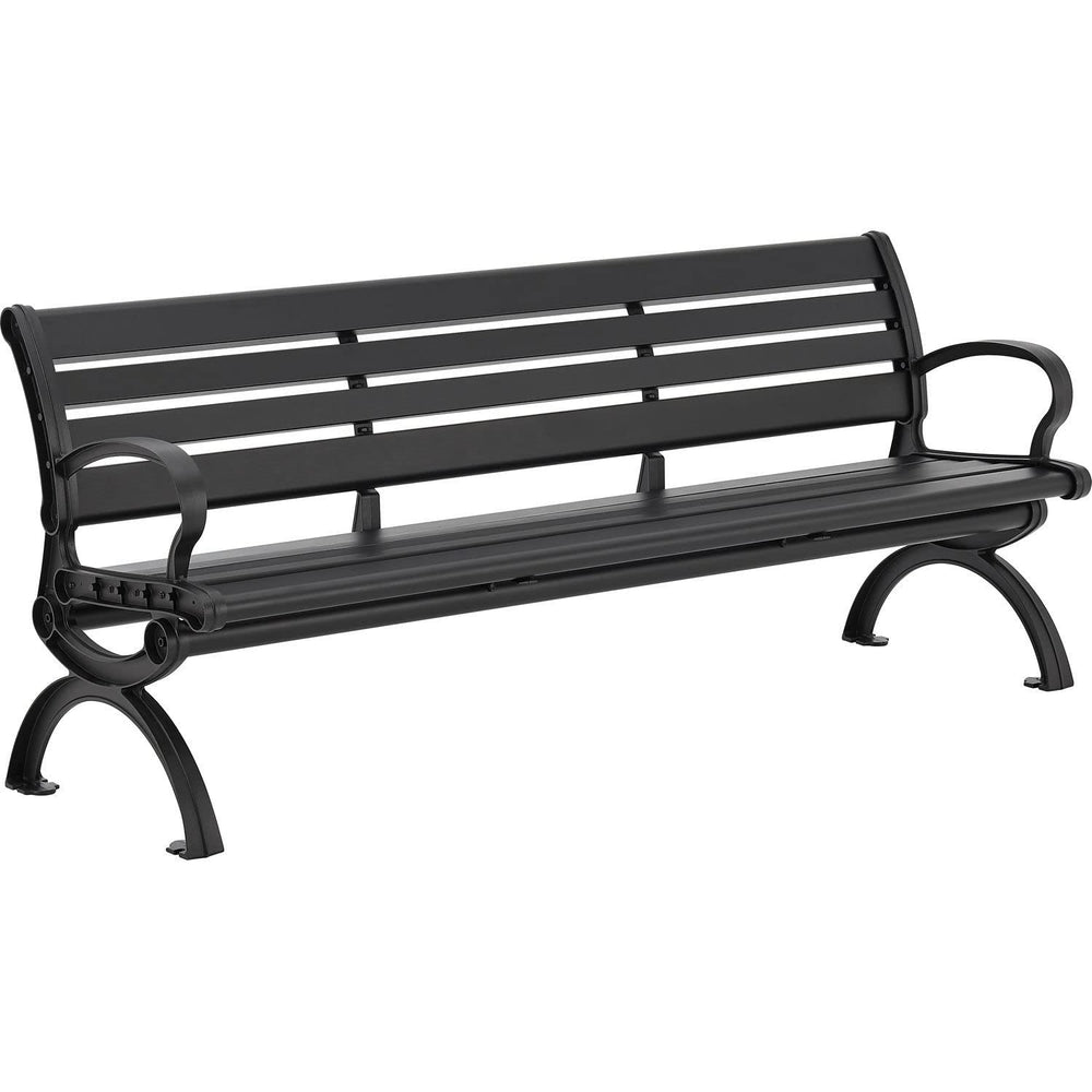6ft Outdoor Park Bench with Backrest