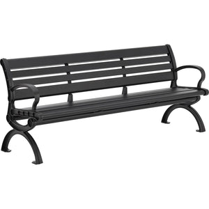 6ft Outdoor Park Bench with Backrest