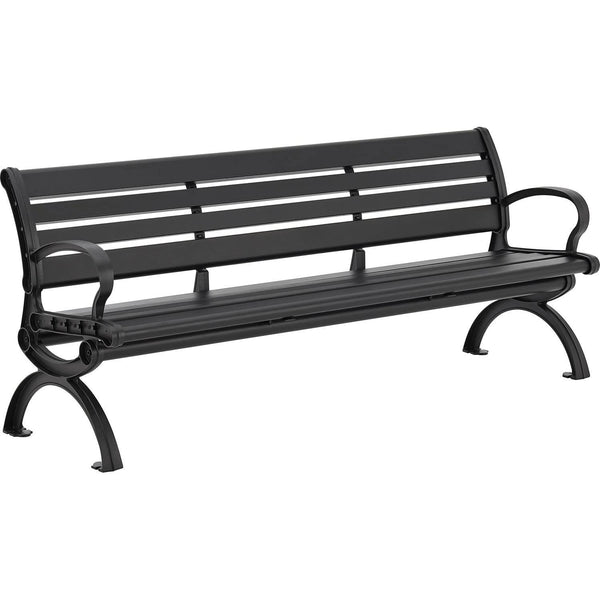 6ft Outdoor Park Bench with Backrest