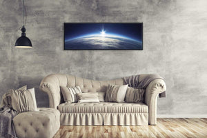 Blue Universe Earth Canvas Wall Art – Framed & Gallery Wrapped