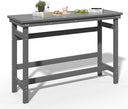 Outdoor HDPE Bar Table 41" Counter Height Rectangle Patio Bar Table