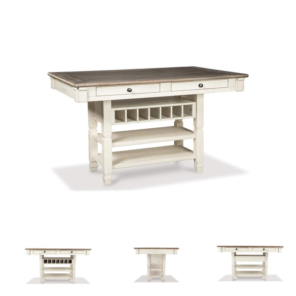 Rectangular Counter Dining Table with Storage