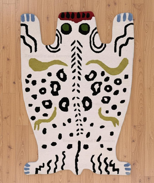 Handmade Tibetan Tiger Wool Area Rug