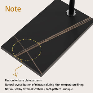 L-Shaped Metal Coat Rack with Rock Base