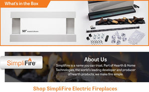 Wall Mount Electric Fireplace with Floating Mantel