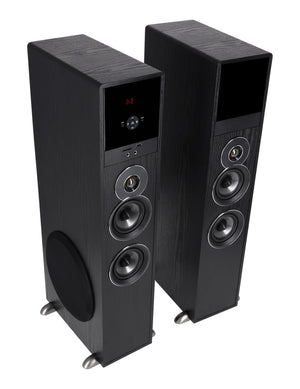 Powered Home Theater Tower Speaker System with Karaoke & Bluetooth