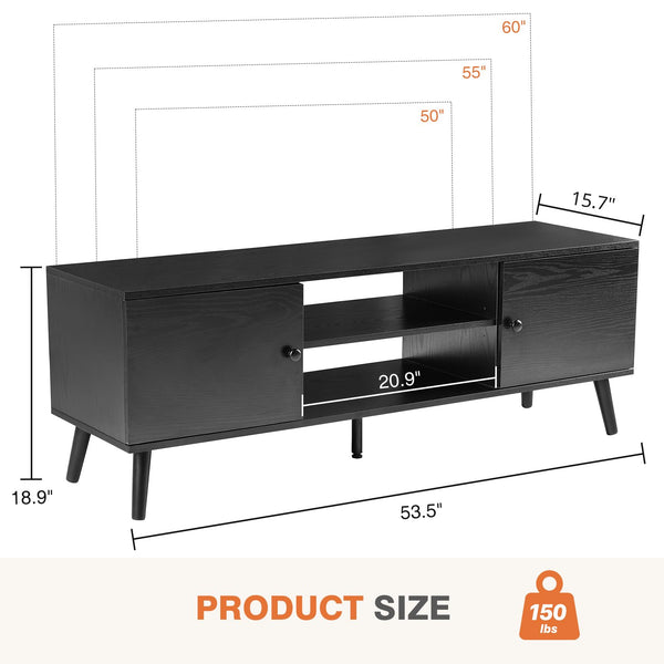 TV Stand for 55 60 Inch TV with Storage Cabinets