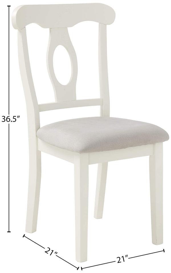 5-Piece Round Pedestal Dining Set with Cushioned Chairs