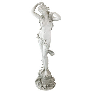 Spring Awakening Woman Garden Statue – 40" Tall Cast Stone Resin