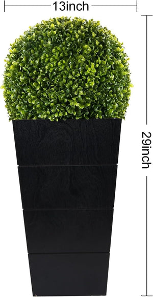 Artificial Boxwood Topiary with LED Lights & Pot