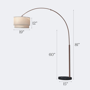 Arc Floor Lamp with Marble Base