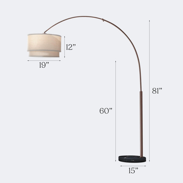 Arc Floor Lamp with Marble Base
